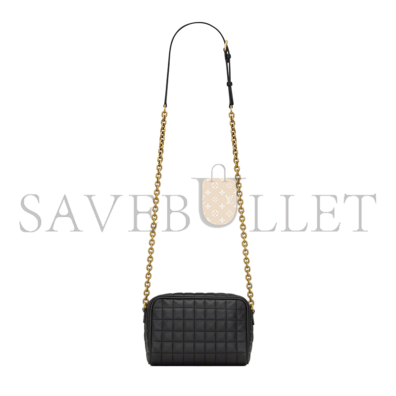 YSL CASSANDRE MATELASSÉ CARRÉ CAMERA BAG IN LAMBSKIN 764809AABVP1000 (19.5*14*4cm)